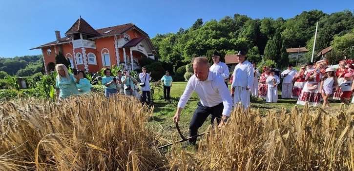 U Grešćevini obilježeno 15 godina rada Udruge Biserna Dolina uz tradicionalnu ručnu žetvu raži