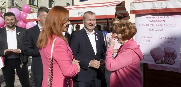 I u Varaždinu obilježen Dan ružičaste vrpce - podrška oboljelima od raka dojke